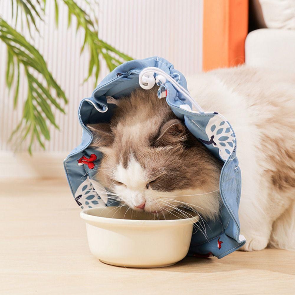 Cartoon Pet Elizabethan Collar Adjustable Cat Elizabeth Circle  For Grooming Bathing