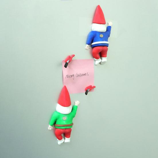 Pranks Christmas Gnome Fridge Magnet Backstab Santa Dwarf Decor Magnetic Practical Joke Gift