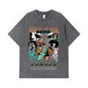 275 GSM Washed T-shirts 100% Cotton One Piece V43 Brook Print Unisex Heavy Cotton T Shirt