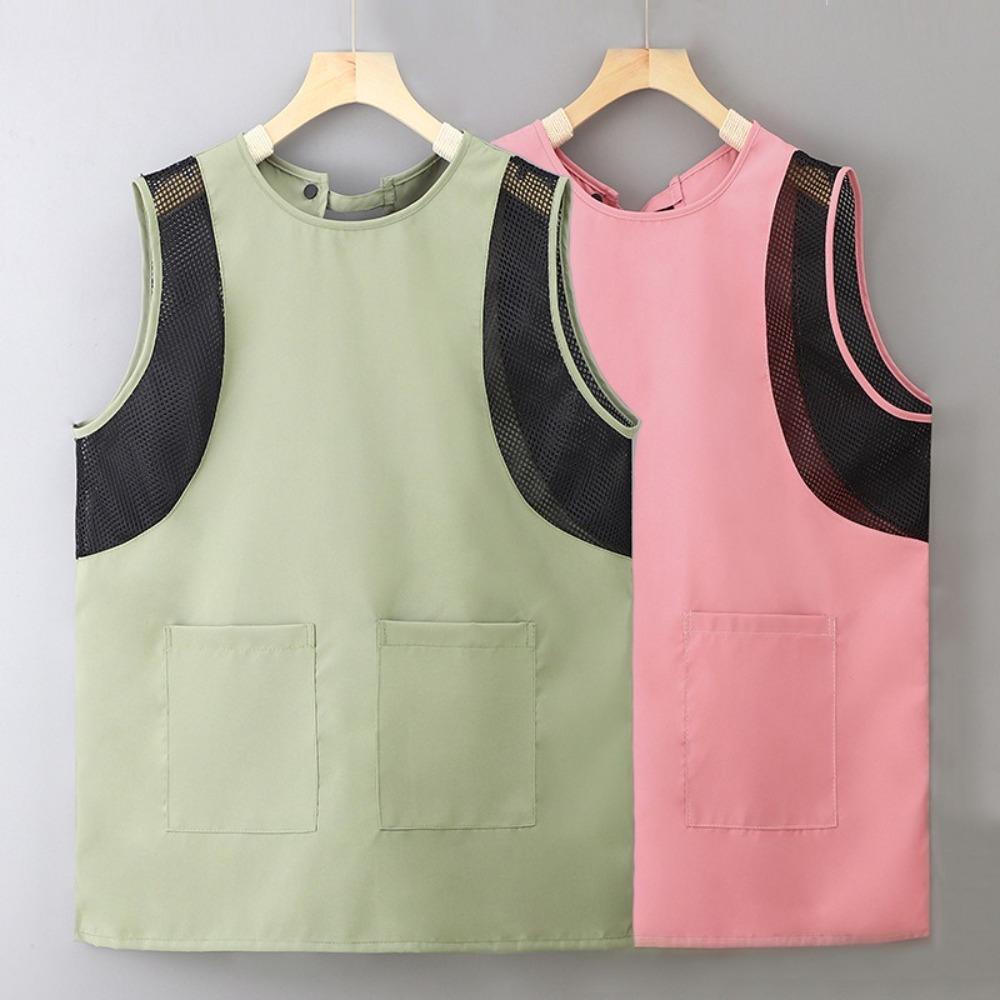 Atmungsaktive ärmellose Schürze Schmutzabweisende Kaffeehausuniform Trendschürze zum Backen