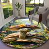 1pc Turtle Printed Chair Rug for Home Office Use, Living Room Kitchen Game Room Round Carpet