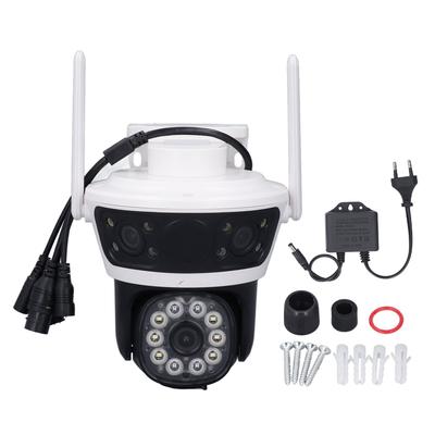 Outdoor Security Camera Triple Lens 5MP AI Motion Detection Color IP66 Water Resistant 2 Way