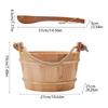4L Large Capacity Wooden Sauna Bucket Ladle Kits Steaming Bathroom Tool Tub Barrels Portable Wood SPA Bucket Enduring