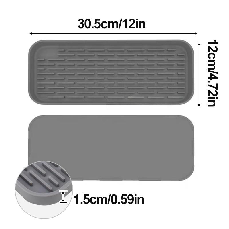 New Kitchen Tableware Tray Multifunctional Mat Rectangular Coaster Silicone Drain Tray Fruit and Vegetable Non Slip Storage Tray