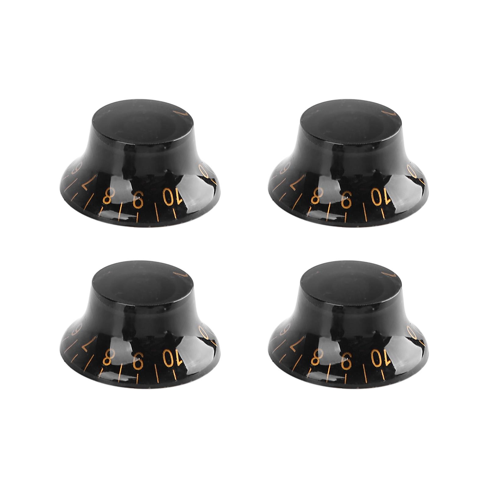 

4 шт. ручка громкости электрогитары, стабильное вращение, пластиковая ручка управления гитарой для DIY