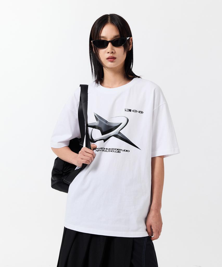 ODDSTUDIO Chrome Star Graphic Oversized T-Shirt - 3 Colors