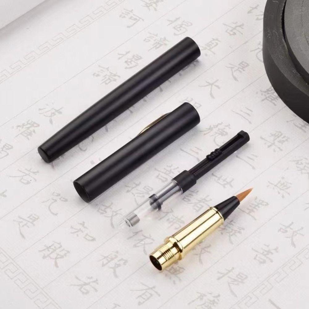 3 PCS Fountain Pen Type Calligraphy Brushes Soft Hair Practice Brush Calligraphy Pen  Office