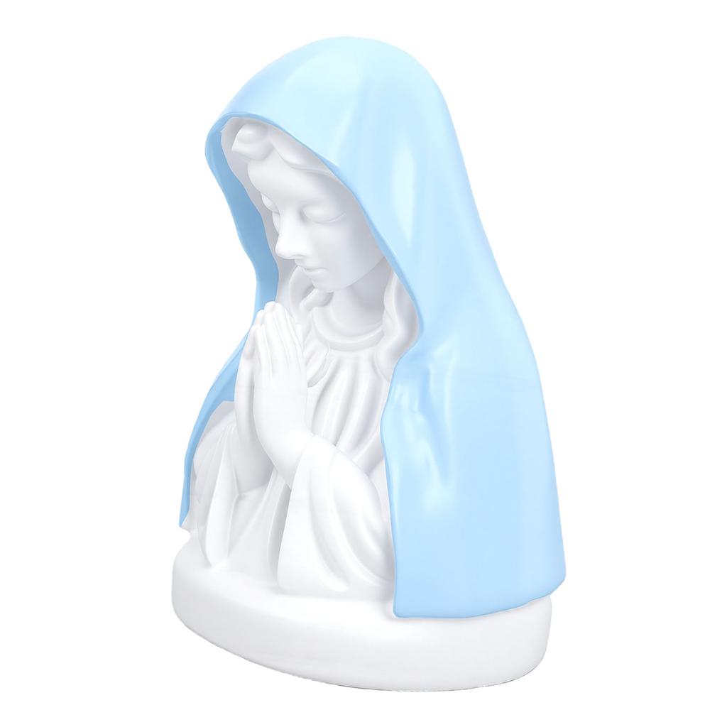 Virgin Mary Pray Night Light Resin Statue Desk Lamp for Bedside Table Bedroom Decoration