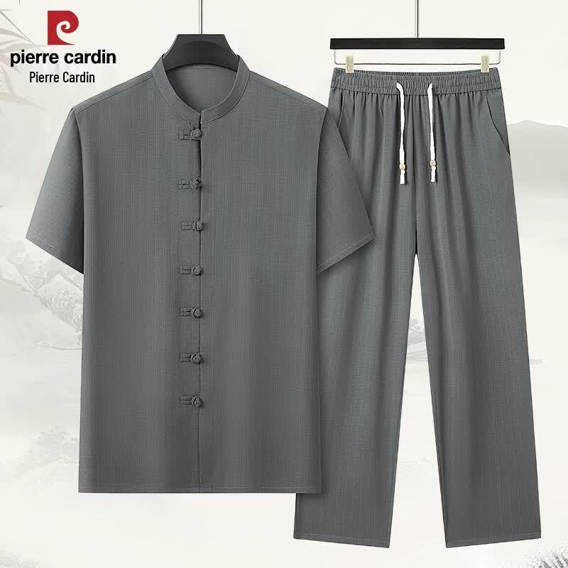 

Pierre Cardin Men s Short-Sleeve Tang Suit & Casual Pants Set 3XL