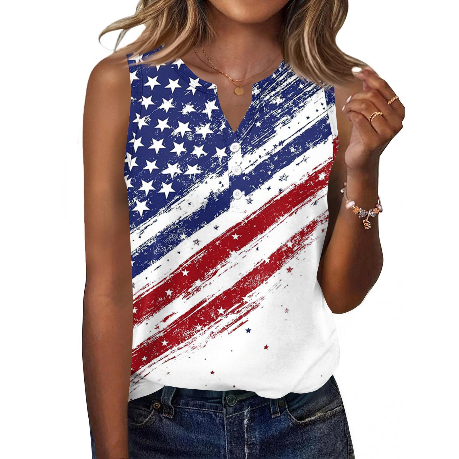 

Square Collar Tank Top Women Print Tank Tee Casual Loose Fit Sleeveless Shirt M