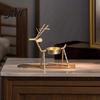 Unique Housewarming Presents Deer Shape Candle Holder, Metal Tealight Stand for Dining Table Wedding Vintage Style Ornament Centerpiece, Decorative