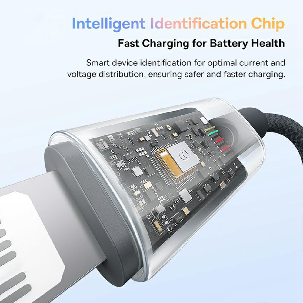 BASEUS Discolor Series 1m Fast Charging Cable Type-C to iP 20W Nylon Braided Data Cord