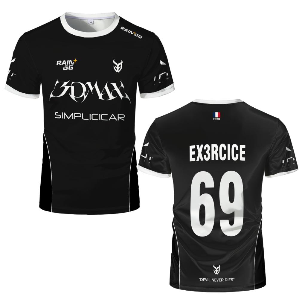 

3DMAX Esports Team 2025 Uniforms CS2 Pro League Breathable Short-sleeved Training Jerseys Men s Sports O-neck T-shirt Youth Tops S