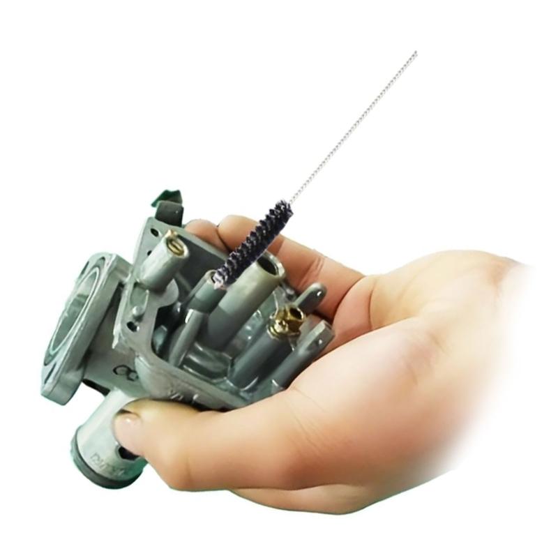 Professional Carburettor Cleaning Set 5 Brushes Wrench 10 Cleaning Wires Sharpening Tool Kits for Vehicle Maintenance