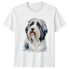 Cute Bearded Collie Dog Portrait TShirt Dog Breed Tee