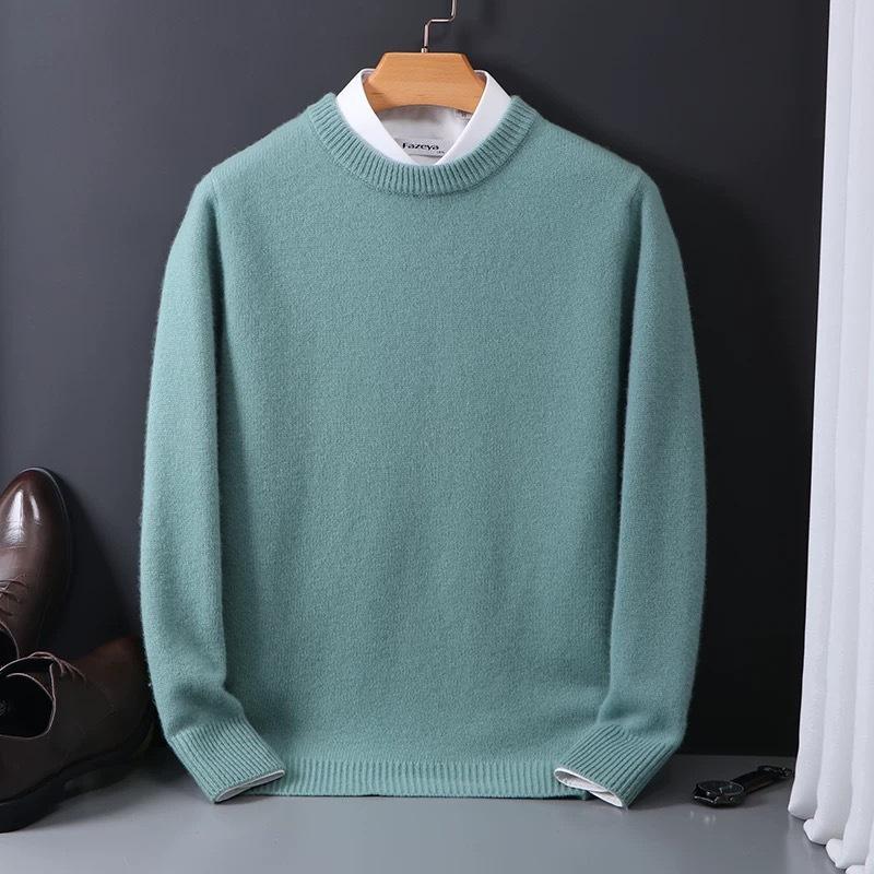 Kaschmirpullover Rundhalsausschnitt Herren Locker Übergroß M-4XL Gestricktes Unterteil Herbst Winter Lässig Herren Oberteil