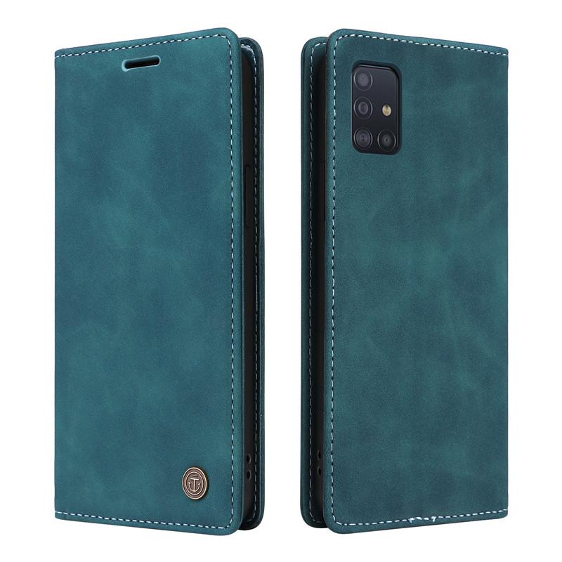 Retro Matte Luxury Flip Wallet Case For Samsung Galaxy A51 A31 A21S A71 A50 A30S A20 A70S A70 A50S Solid Colors Phone Cover Capa