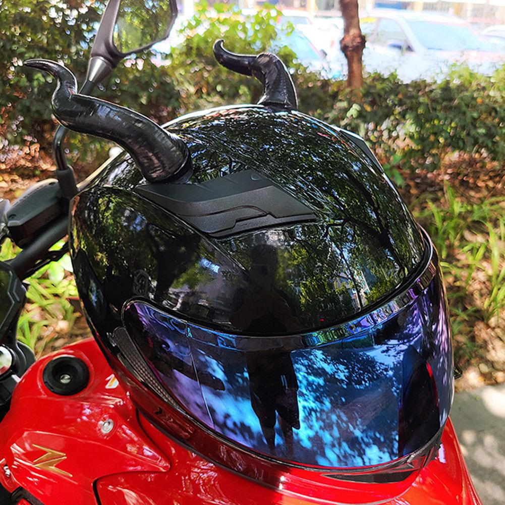 Creative Personality Motorcycle Electric Helmet Decoration Helmet Devil's Horns Styling Cosplay Stickers Motorbike Accessor T4W3
