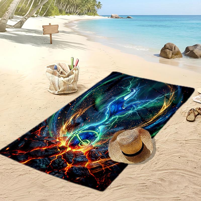 Asciugamano da Spiaggia Stampato Tottenham Hotspur Asciugamano Morbido ad Asciugatura Rapida Coperta da Spiaggia Rettangolare Grande Portatile per Viaggi Piscina