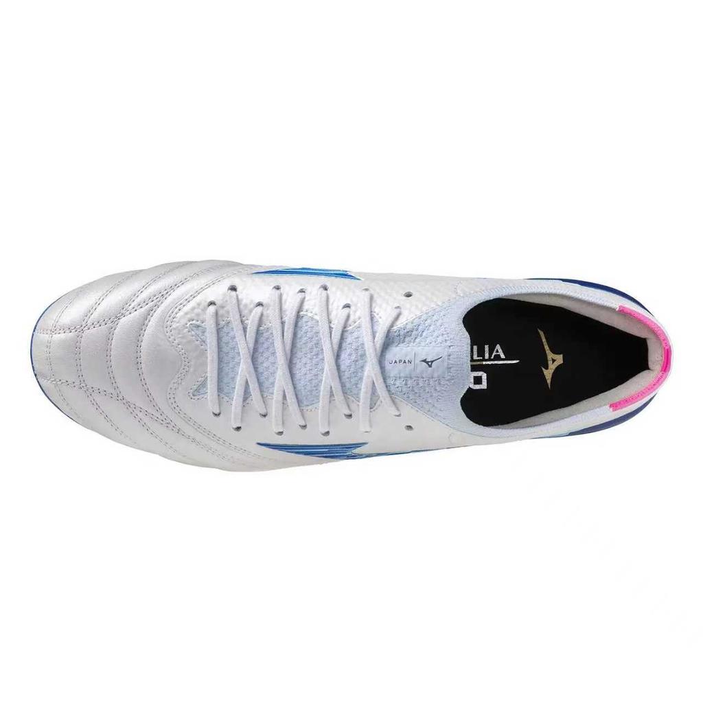 Men's Sneakers Mizuno Morelia Neo 4 Abrasion Resistant Soccer Shoes Men's White Blue