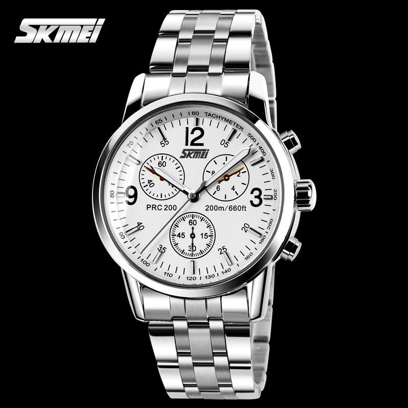 

Moment Beauty Hot Sale Men s Classic Steel Belt Quartz Watch Fashion Waterproof Three-Eye Six-Pin Business Watch