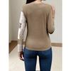 New Spring Autumn Women's Patchwork Long Sleeve Casual Fashion T-Shirt Top