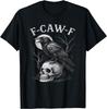 F-Caw-F Czarny Kruk Ptak Retro Vintage Gotycki Księżyc F-Caw-F Koszulka Męska Damska Koszulki Top unisex Koszulka Męska Damska Koszulki Top