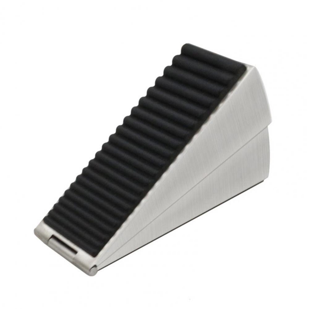 Stainless Steel Door Stop Wedge Non-slip Floor Doorstop Sturdy Spring Door Stopper  Floor Protector