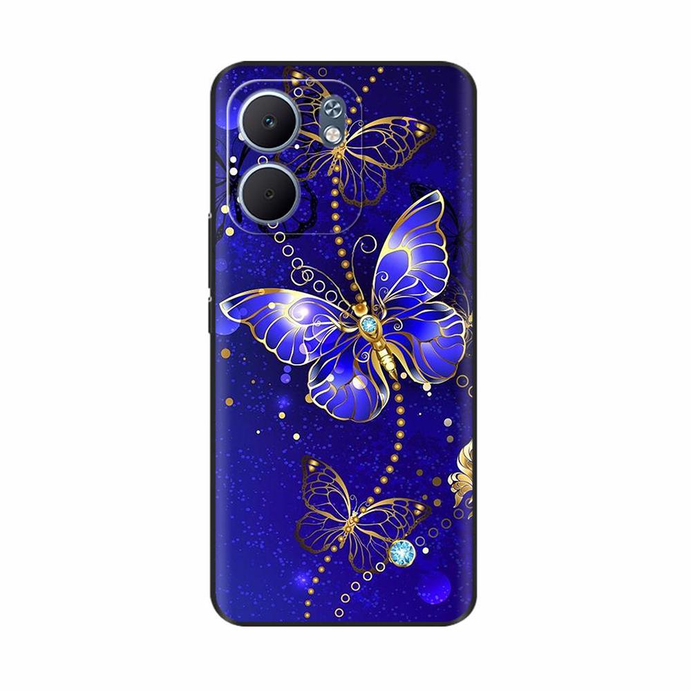 Phone Case For OPPO A5x Case 2025 Cute Painted Soft Black TPU Silicone Bumper Cover For OPPO A5x 4G 5G oppoA5X Cases Funda Coque