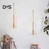 2 Pcs Metal Candle Holder Wall Decor Candle Sconce Holder Modern Wall Mount Tapered Candles Holders for Fireplace Living Room Farmhouse