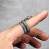 Golden Snake Animal Stainless Steel Mens Rings Punk Hip Hop Unique Trendy For Male Boyfriend Jewelry Creativity Gift