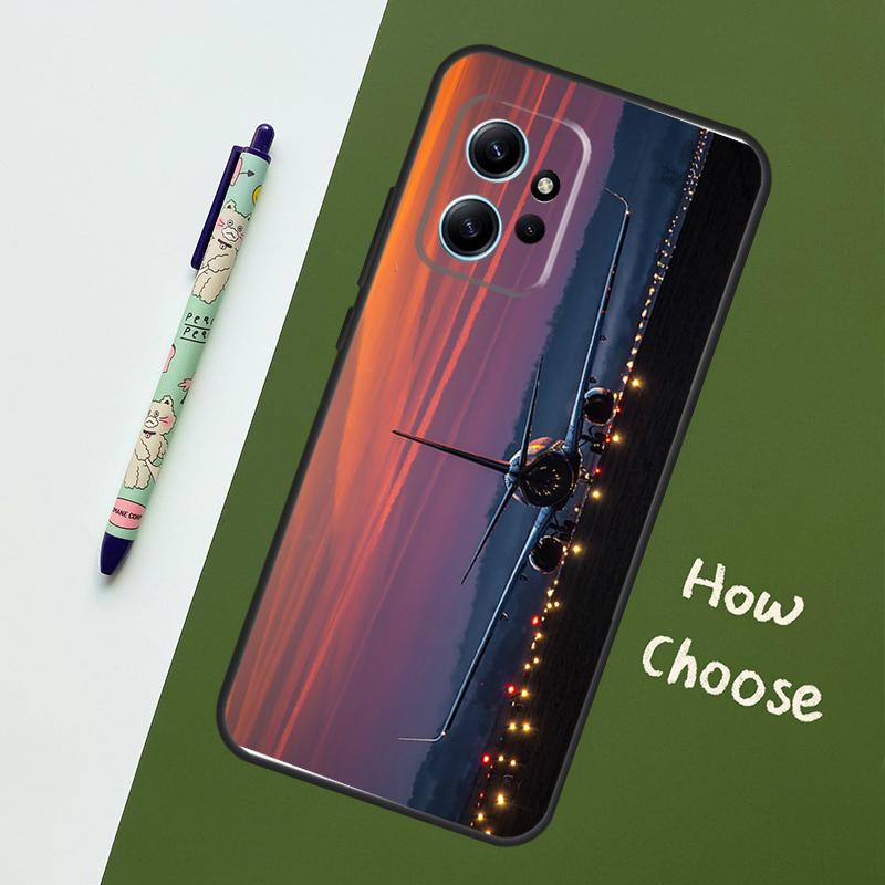 Airplane Plane Aircraft Case For Xiaomi Redmi Note 13 11 10 12 14 15 Pro Plus Cover For Redmi 15 14C 10C 13C 12C 15C