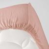 Drap housse gaze de coton 160 x 200 cm tendance uni rose