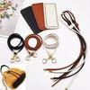 3Pcs DIY PU Leather Crochet Bag Accessories Handmade Drawstring Parts Woven Bag Set Solid Color Bag Bottom Base Bag Strap Handle