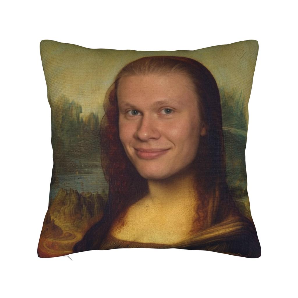 Haalands Meme Pillowcase Printing Cushion Cover Decoration Throw Pillow Case Cover Home Zipper