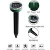 Solar Ultrasonic Snake Mouse Repeller Outdoor Pest Control 2PCS
