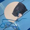 Funny Bald Head Swim Cap - Mediterranean Print Polyesterswimming Hat For Cosplay & Pools