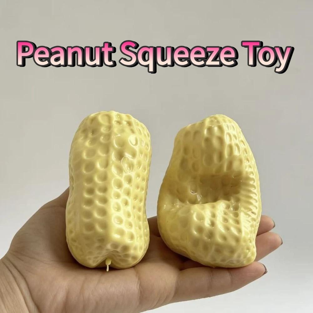 Realistic Peanut Stress Ball Anxiety Relief Non Rebound Fidget Toy Home Decoration