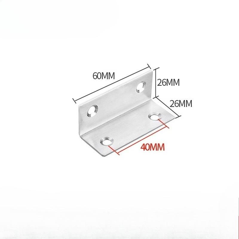 6 pcs Heavy Duty Stainless Steel Corner Brace | Long L Shaped Mounting Brackets for Wood Furniture Cabinet Repair Reinforcement