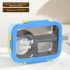 Divided Grids Insulated Bento Box Rectangular Shape Stainless Steel Food Container  for School