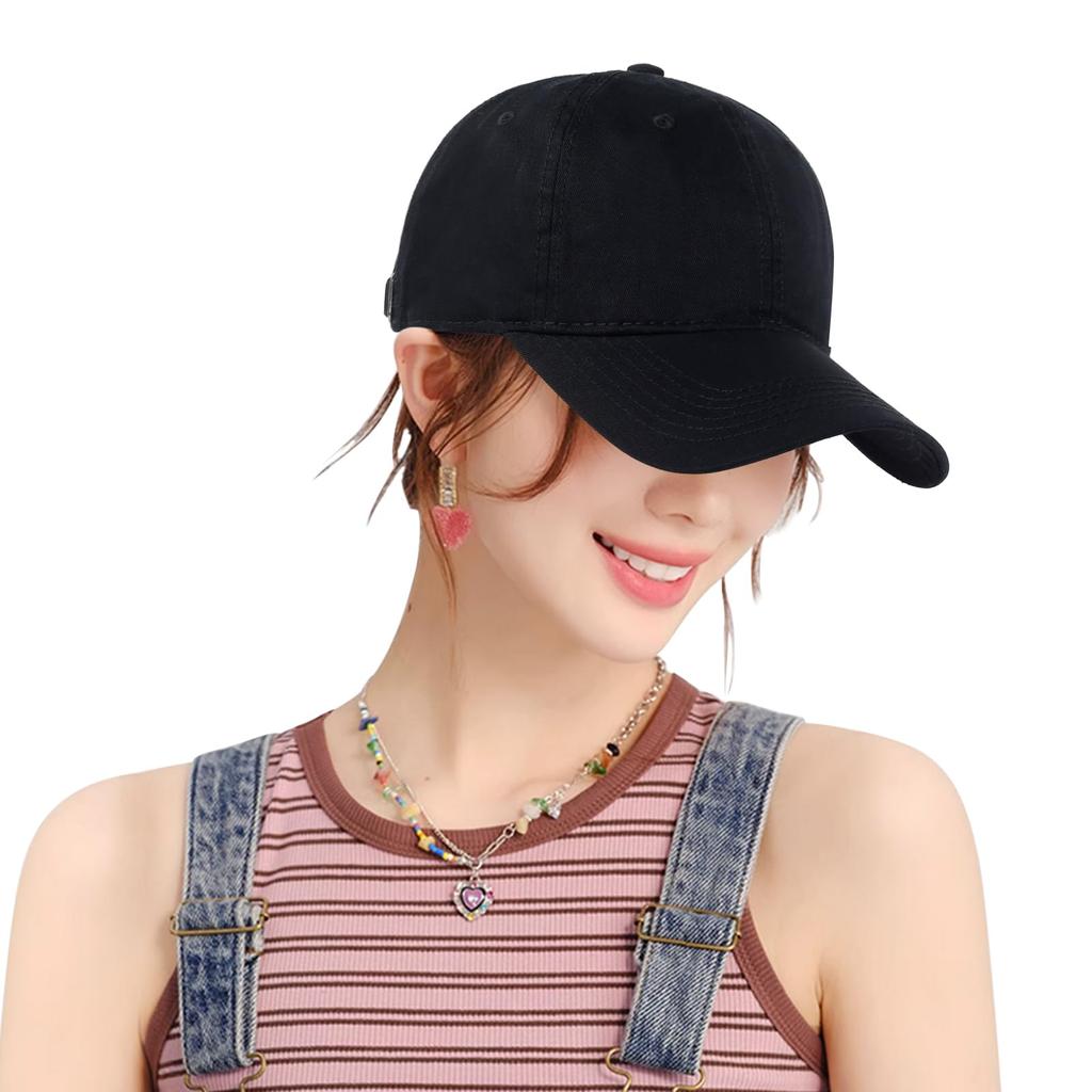 Geyanuo Cap for Men and Cotton Hat with Large Solid Outdoor Cap Women, Deep, Brim, Color, Simple, Casual,