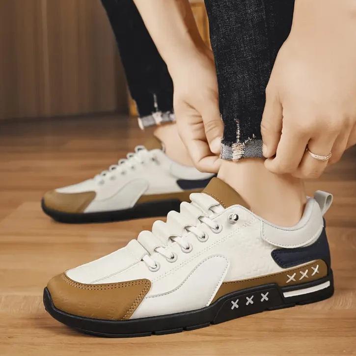 Board Shoe Low-top Casual Business Men s Shoes for Sports and Running Agnes Shoe 39-44 39 бежевый