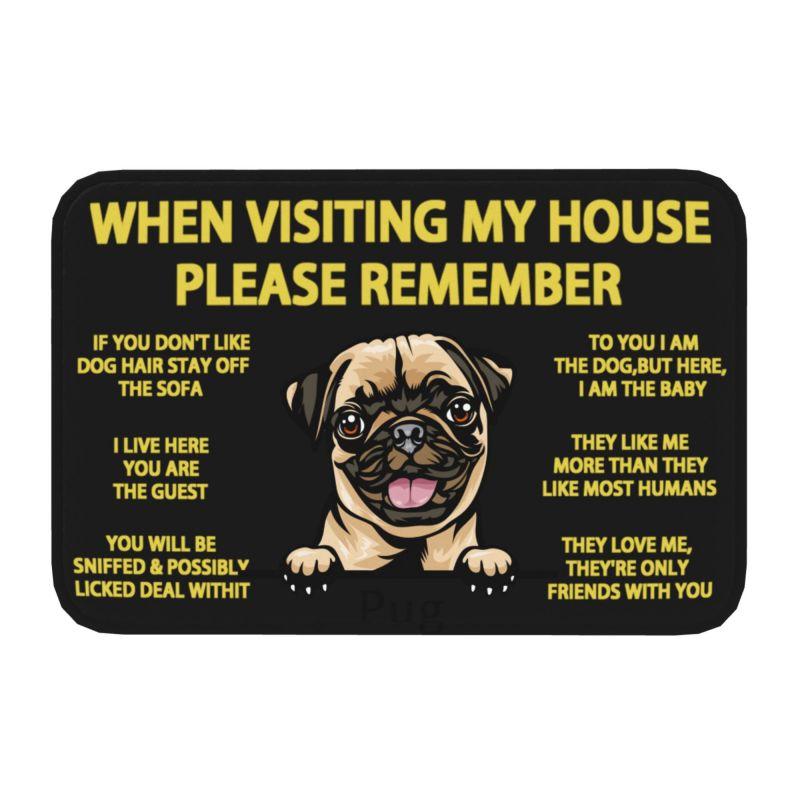 Schattige Franse Bulldog Voordeurmat Antislip Buiten Waterdichte Frenchie Hond Deurmat Woonkamer Entree Kleed Tapijt 40x60cm