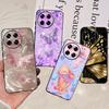 For Tecno Spark 20 Pro Plus Spark 20c 20Pro Phone Case Rose Flower Butterfly Stylish Fashion Soft Matte TPU Silicone Back Cover
