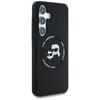 Case Karl Lagerfeld Silicone Double Heads And Circle Magsafe For Samsung Galaxy S25 Black