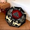 1PC Viking Theme Umbrella Portable Folding Umbrella Iron Frame Hole Bone Structure Outdoor Home Umbrella A6