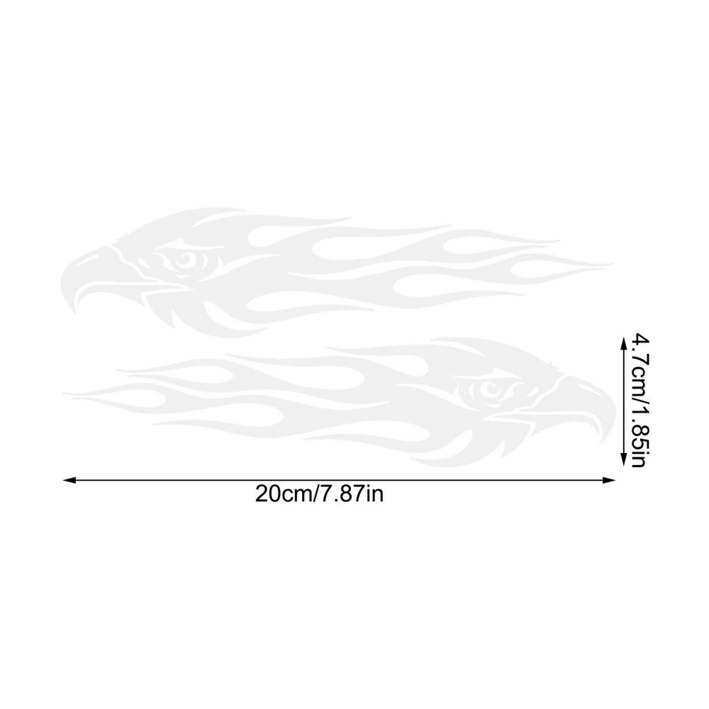

Eagle Flame Sticker Cool Styling Reflective Motorcycle Bike Car Decals Decoration DIY Warning Safety Reflector Strips білий