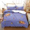 Cartoon Capybara Bettwäsche Set Einzelbett Zweibettbett Vollgröße Queen Size King Size Bettwäsche Set Schlafzimmer Bettbezug Sets Anime Bettlaken Set