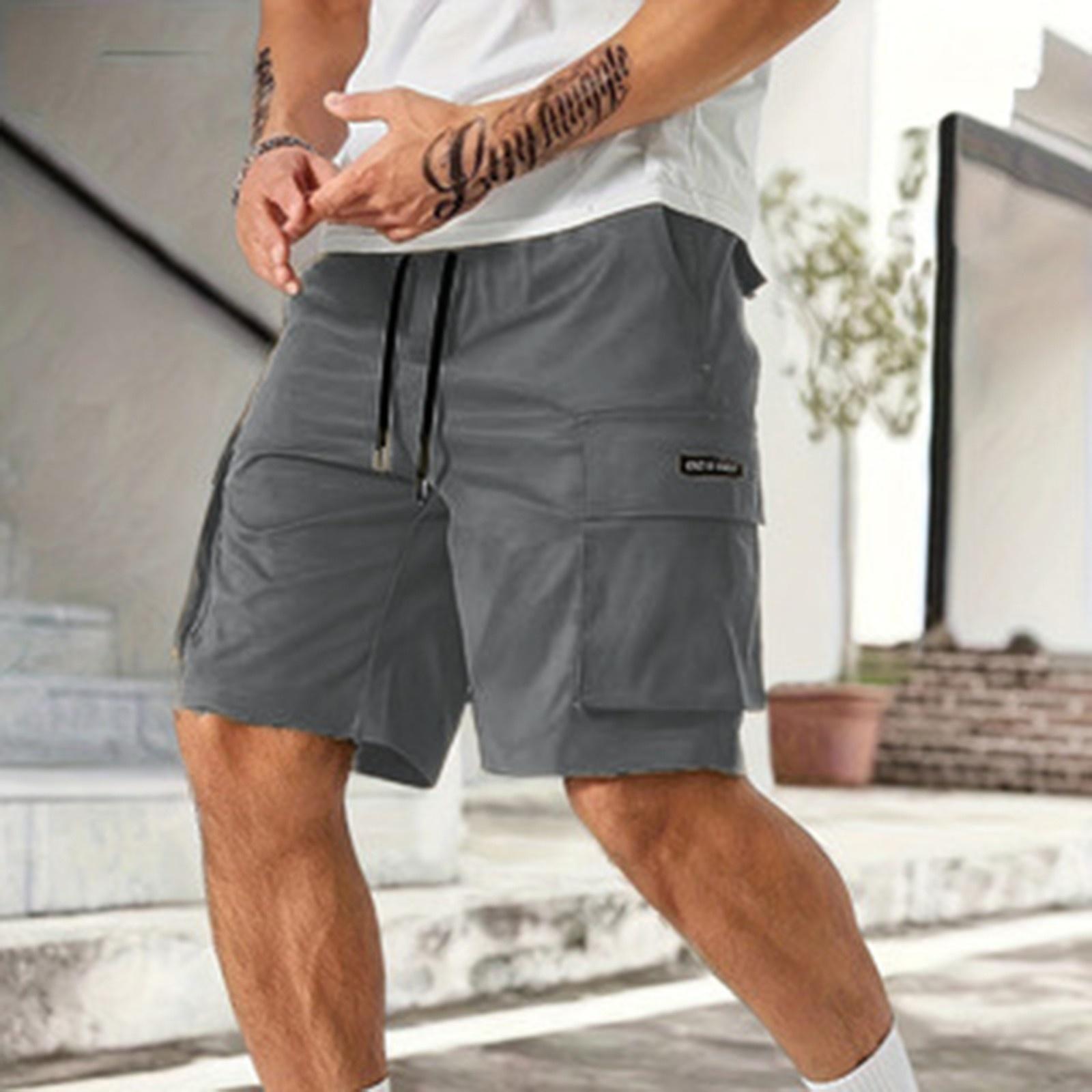 

Men s Casual And Fashionable Lace-up Lightweight And Breathable Sports Shorts. Men s Loose And Large-sized Multi-pocket Workwear Shorts. XL
