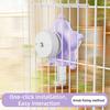 Parrot Foraging Spin Toy 360 Degrees Rotating Food Dispenser with Adjustable Portions Chew Safe Fun Cage Accessory for Cockatiels & Budgies